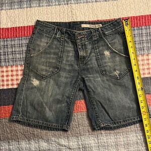DKNY Jeans Distressed Denim Shorts